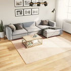 Vloerkleed 240x240 cm laagpolig beige