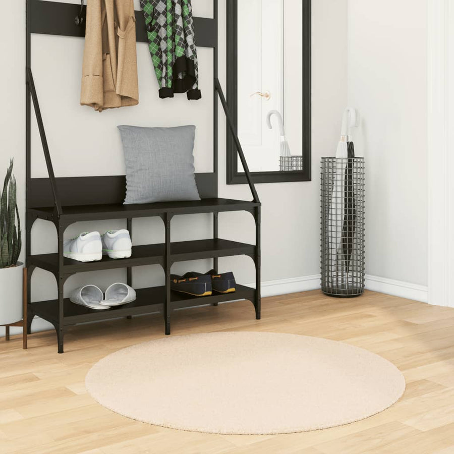 Vloerkleed Huarte Laagpolig Zacht Wasbaar Beige Ø 100 cm