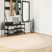 Vloerkleed HUARTE Ø 200 cm beige wasbaar