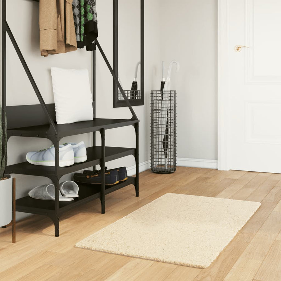 Vloerkleed Huarte Laagpolig Zacht Wasbaar Crème 60 x 110 cm