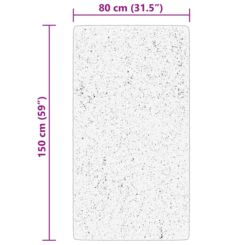 Vloerkleed Huarte Laagpolig Zacht Wasbaar Crème 80 x 150 cm