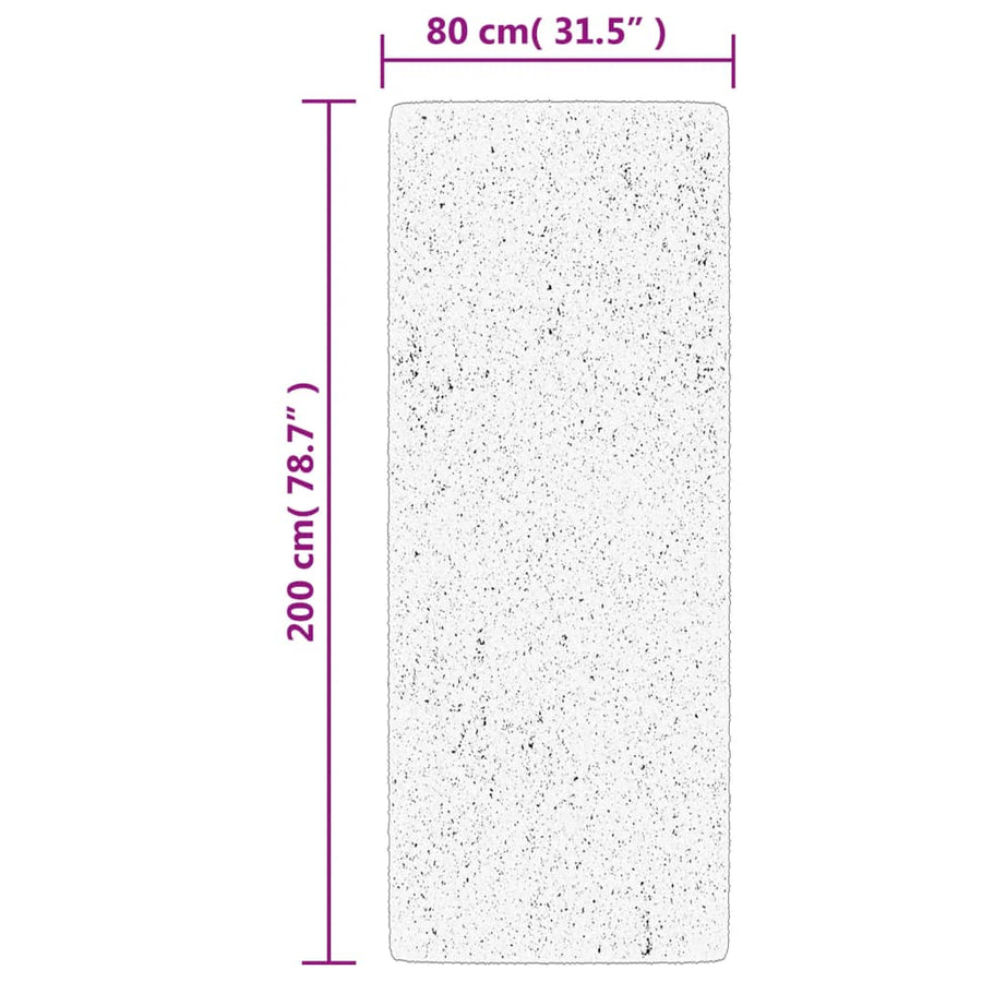 Vloerkleed Huarte Laagpolig Zacht Wasbaar Crème 80 x 200 cm