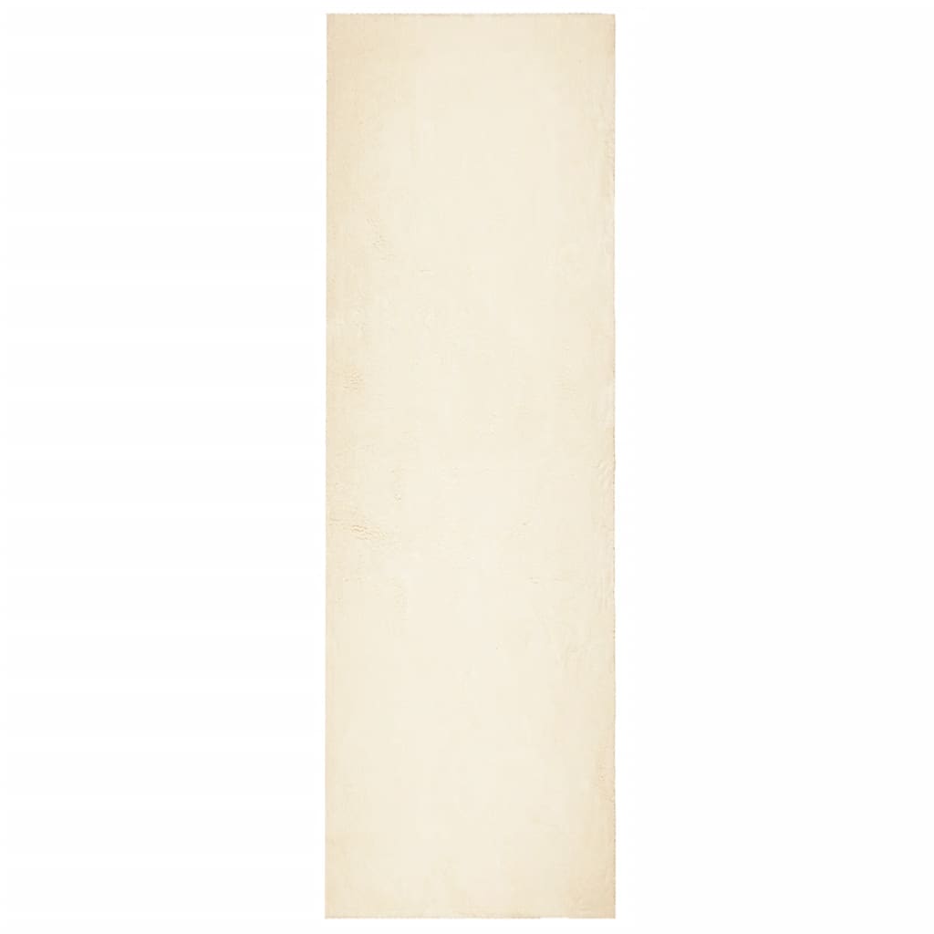 Vloerkleed Huarte Laagpolig Zacht Wasbaar Crème 80 x 250 cm