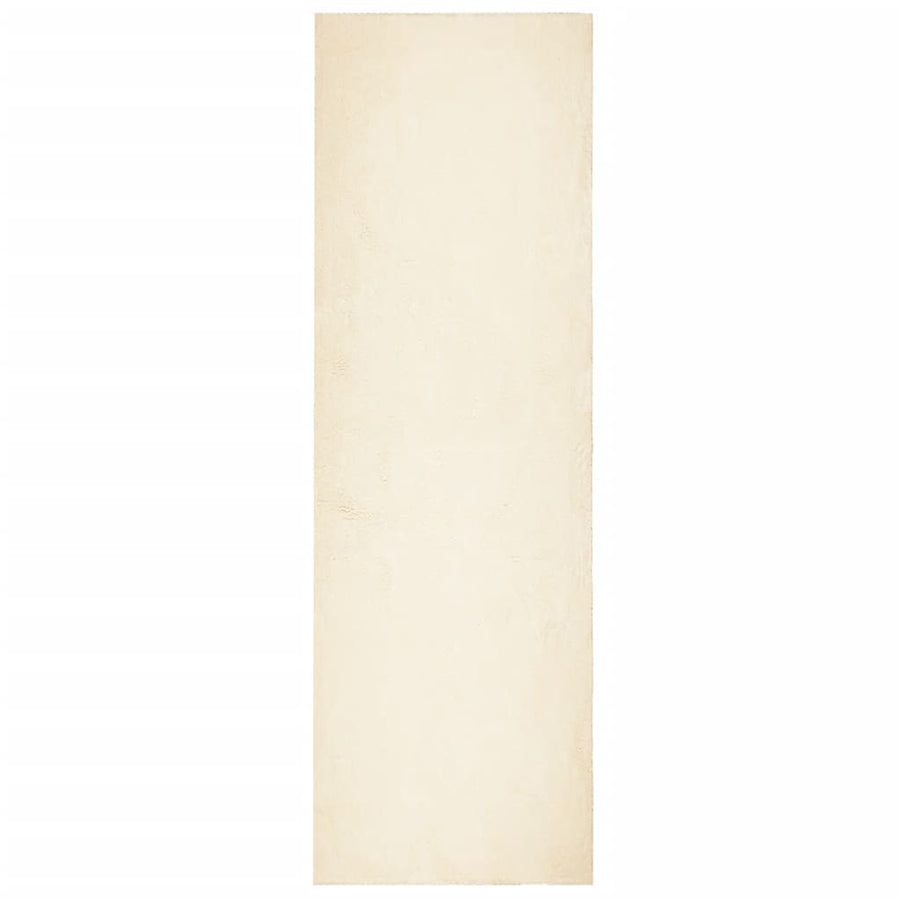 Vloerkleed Huarte Laagpolig Zacht Wasbaar Crème 80 x 250 cm