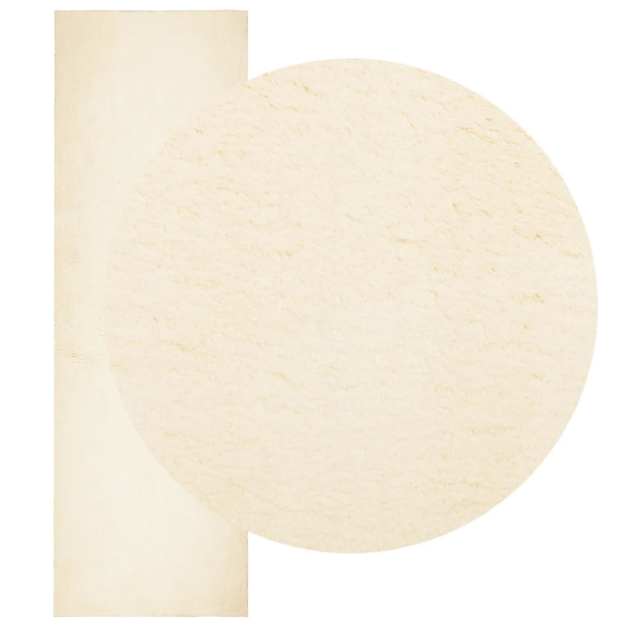 Vloerkleed Huarte Laagpolig Zacht Wasbaar Crème 80 x 250 cm