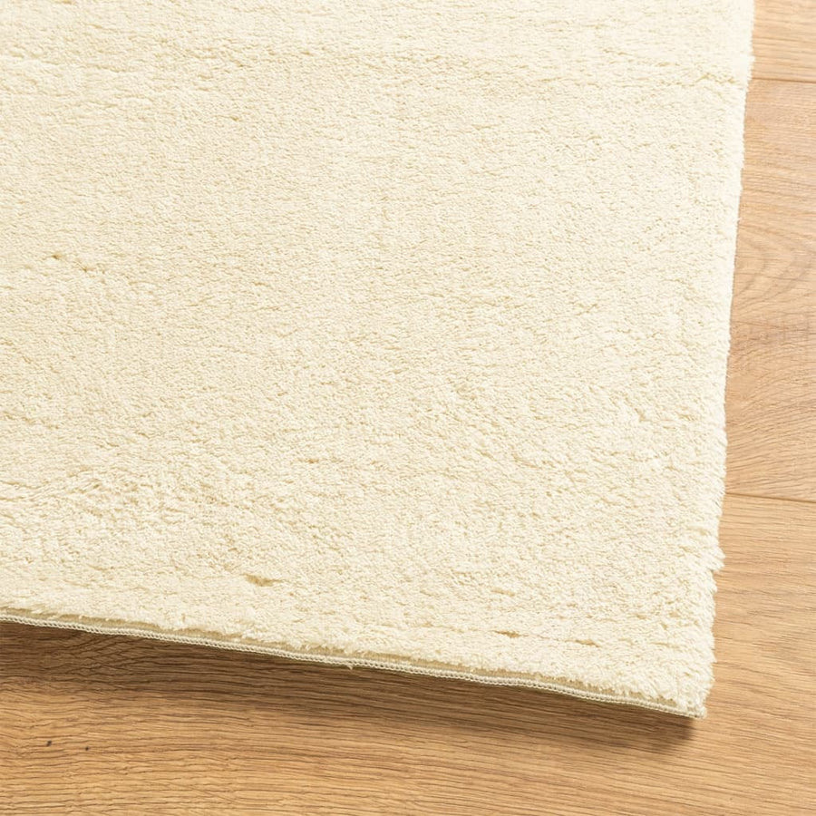 Vloerkleed Huarte Laagpolig Zacht Wasbaar Crème 80 x 250 cm