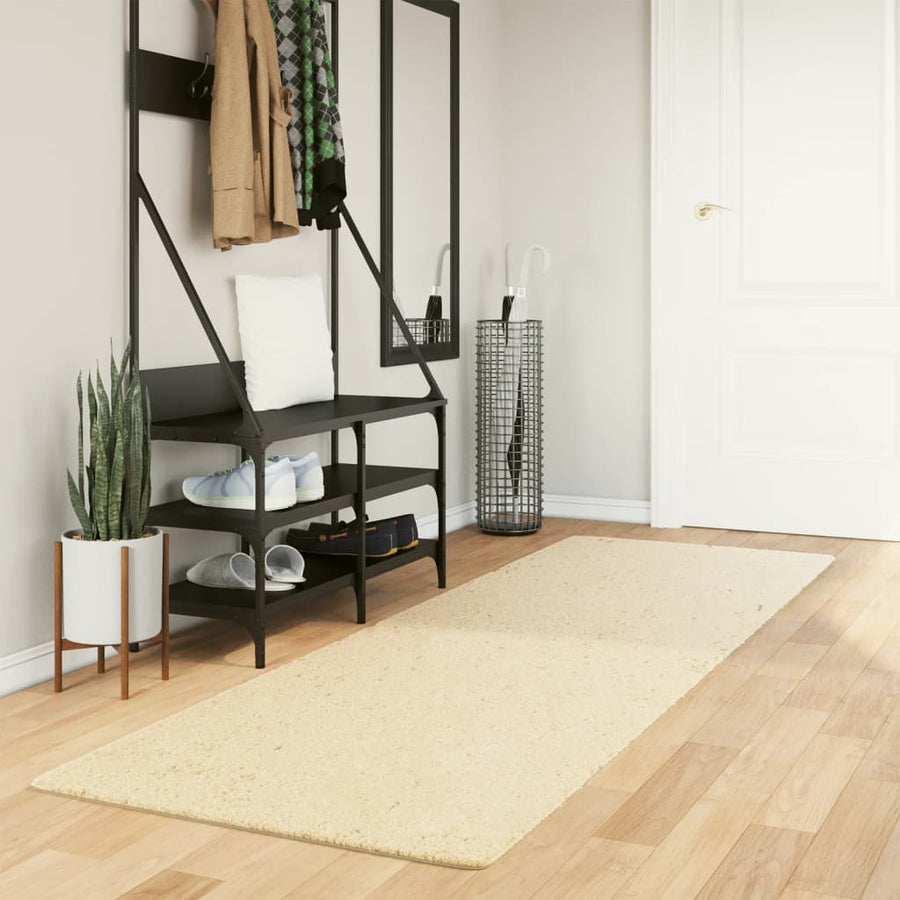 Vloerkleed Huarte Laagpolig Zacht Wasbaar Crème 80 x 250 cm