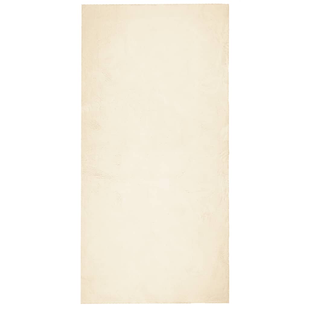 Vloerkleed Huarte Laagpolig Zacht Wasbaar Crème 100 x 200 cm