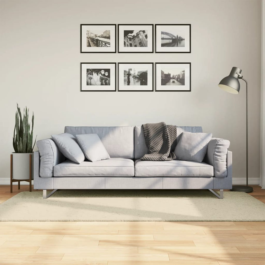 Vloerkleed Huarte Laagpolig Zacht Wasbaar Crème 100 x 200 cm