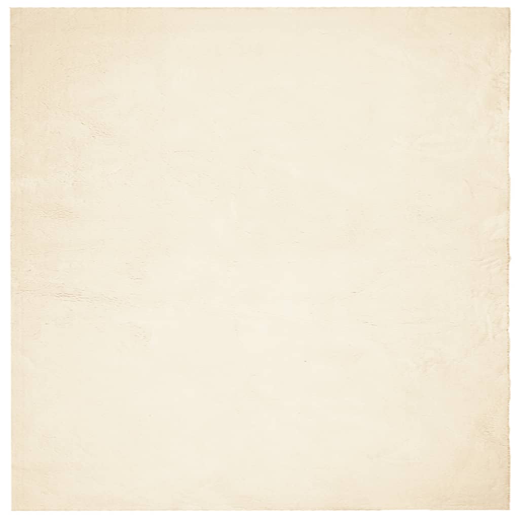 Vloerkleed Huarte Laagpolig Zacht Wasbaar Crème 120 x 120 cm
