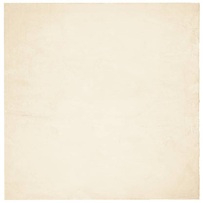 Vloerkleed Huarte Laagpolig Zacht Wasbaar Crème 120 x 120 cm