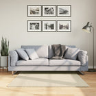 Vloerkleed 120x120 cm crème laagpolig wasbaar