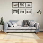 Vloerkleed 120x120 cm crème laagpolig wasbaar