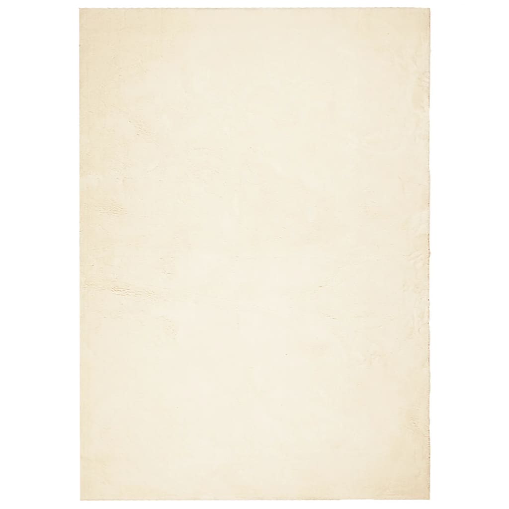 Vloerkleed Huarte Laagpolig Zacht Wasbaar Crème 140 x 200 cm