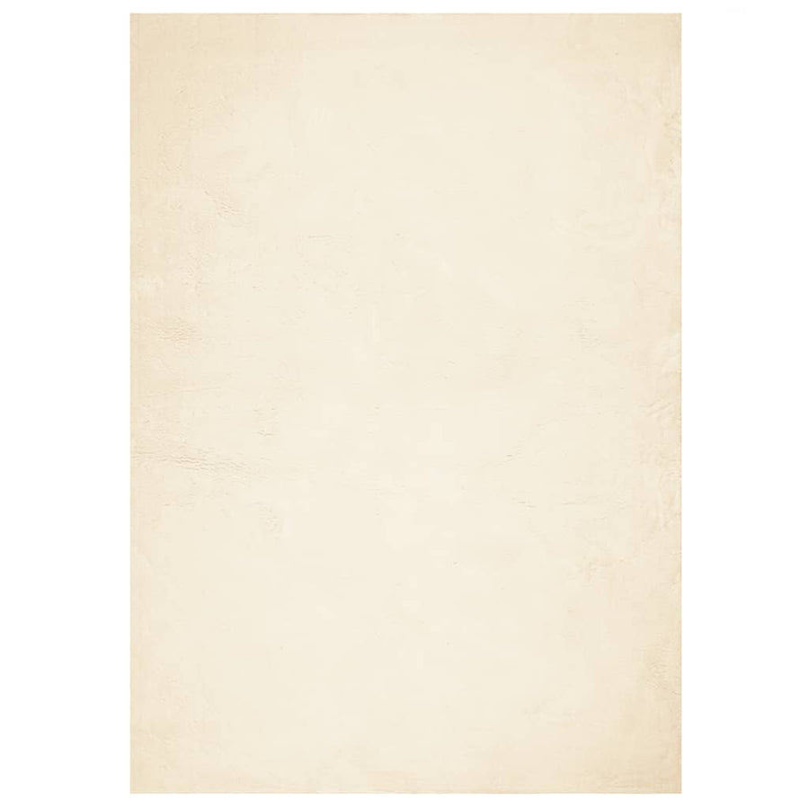 Vloerkleed Huarte Laagpolig Zacht Wasbaar Crème 140 x 200 cm