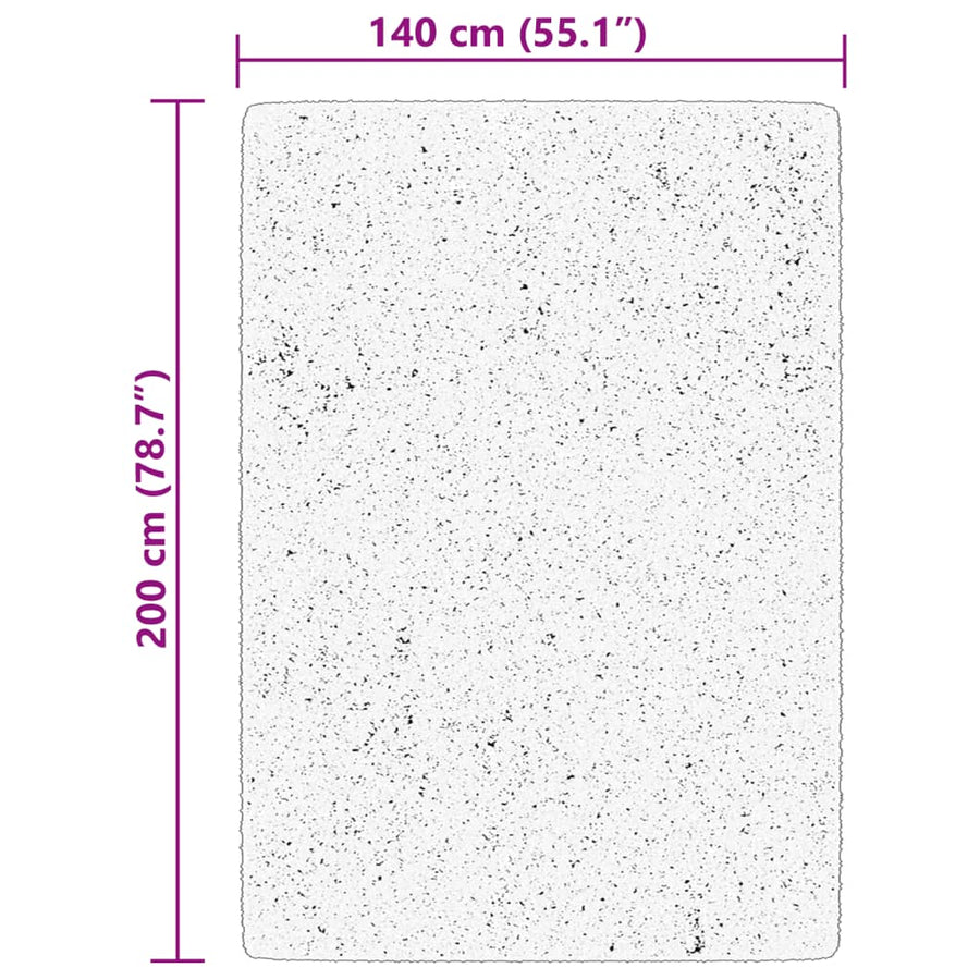 Vloerkleed Huarte Laagpolig Zacht Wasbaar Crème 140 x 200 cm