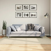 Vloerkleed 140x200 cm crème laagpolig wasbaar