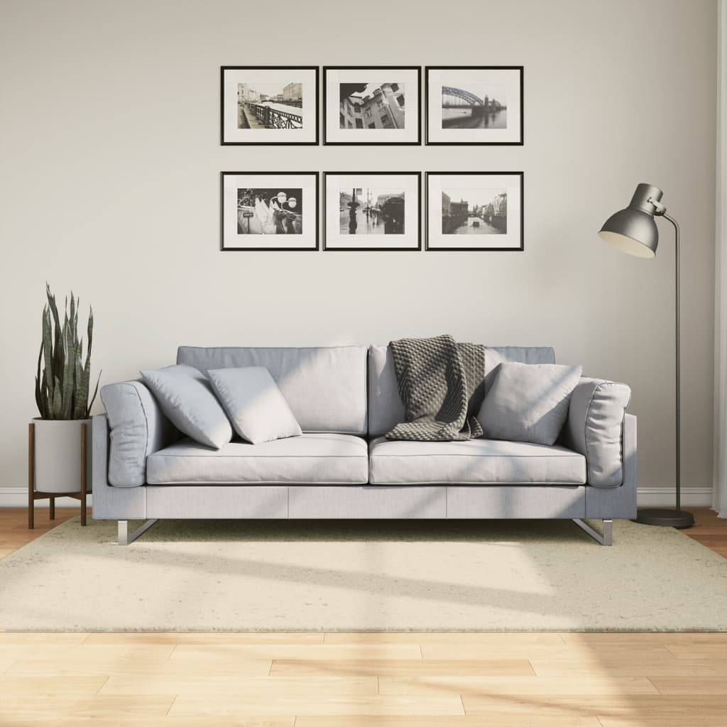 Vloerkleed Huarte Laagpolig Zacht Wasbaar Crème 140 x 200 cm