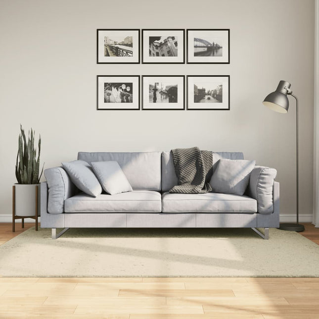 Vloerkleed Huarte Laagpolig Zacht Wasbaar Crème 140 x 200 cm