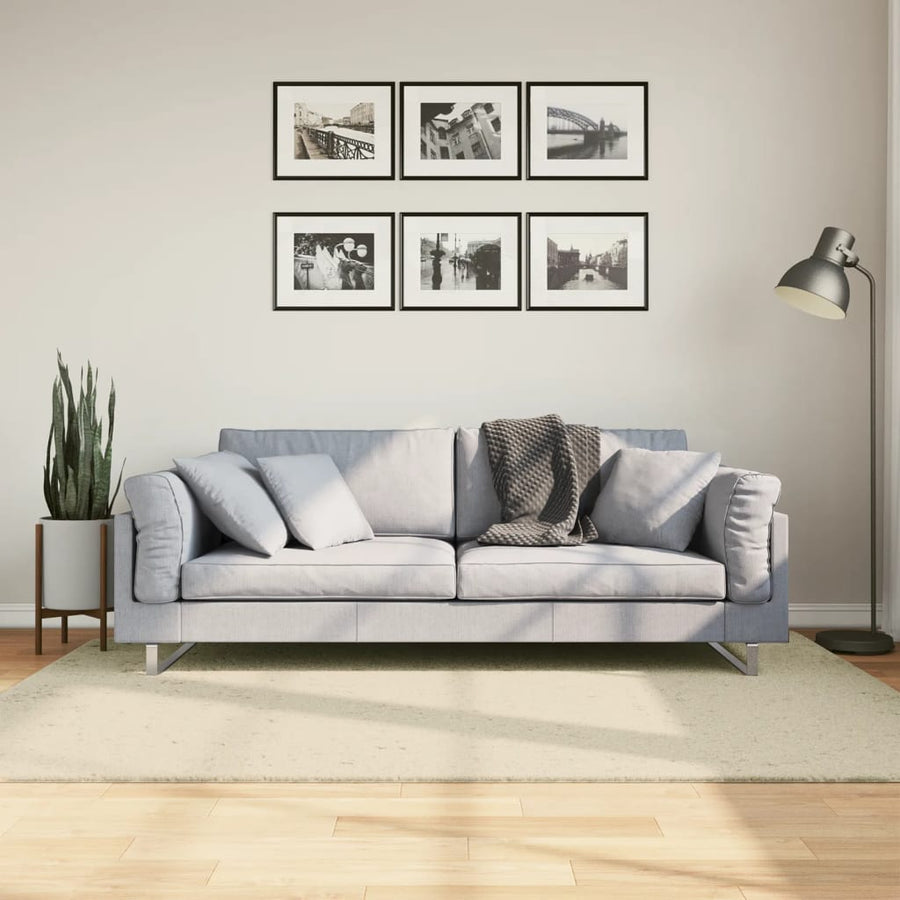 Vloerkleed Huarte Laagpolig Zacht Wasbaar Crème 140 x 200 cm