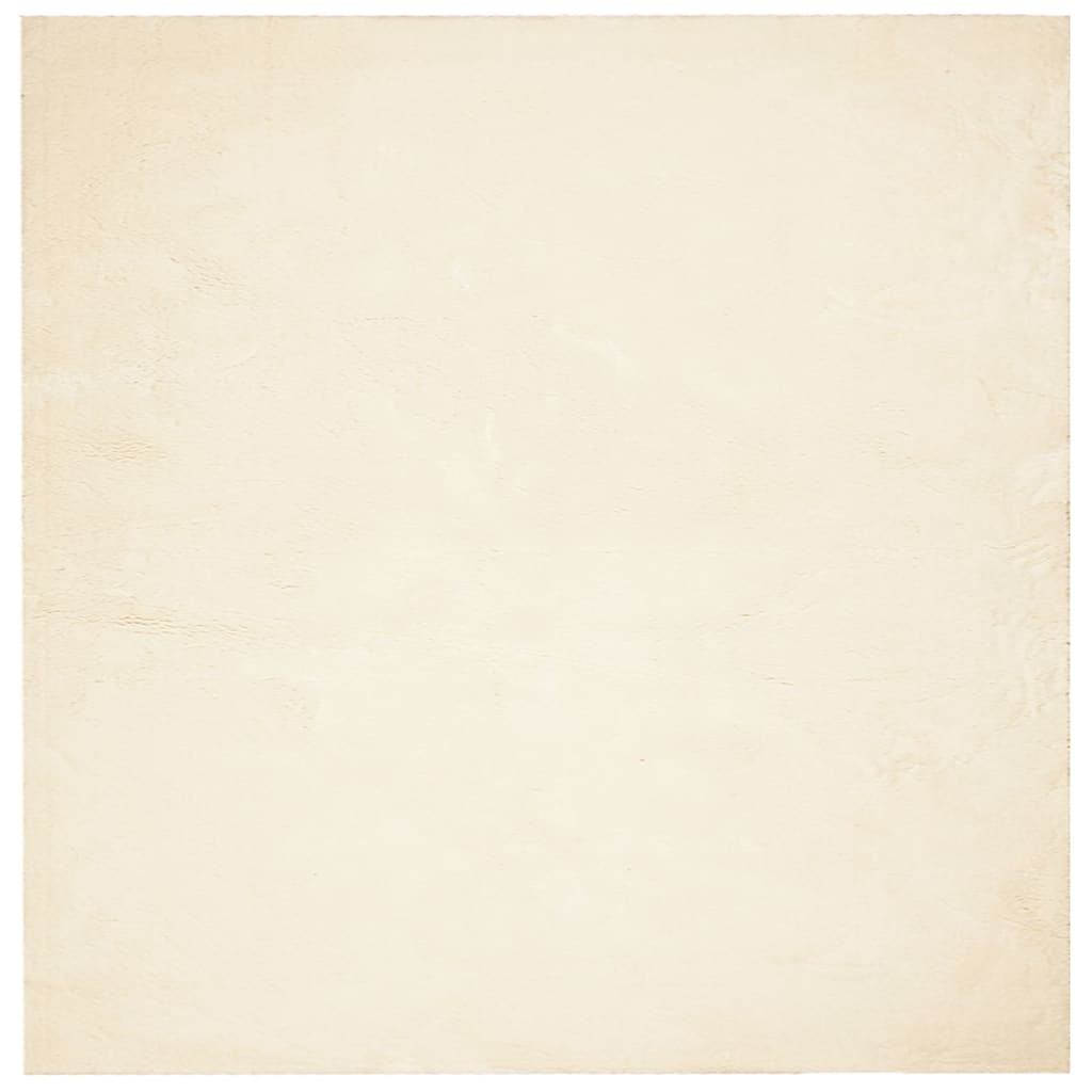 Vloerkleed Huarte Laagpolig Zacht Wasbaar Crème 160 x 160 cm