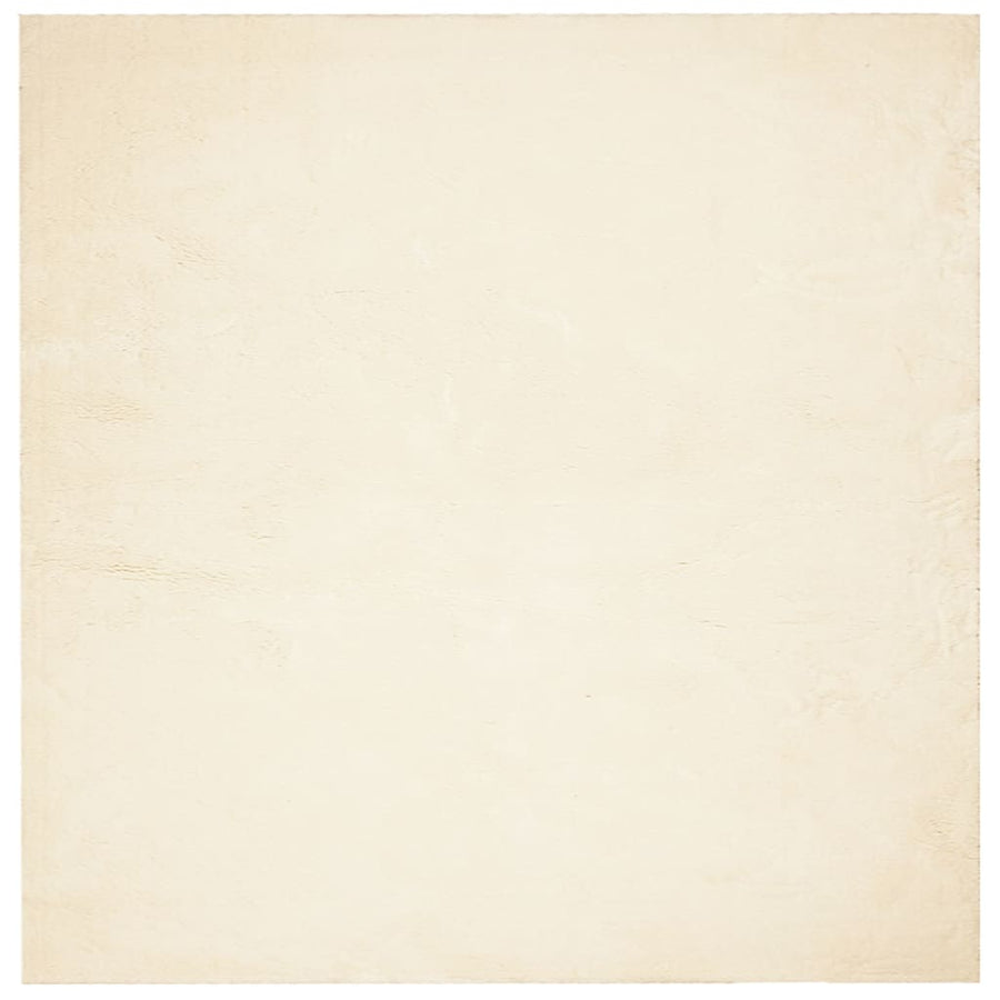 Vloerkleed Huarte Laagpolig Zacht Wasbaar Crème 160 x 160 cm
