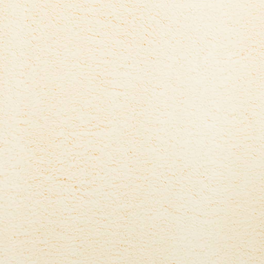 Vloerkleed Huarte Laagpolig Zacht Wasbaar Crème 160 x 160 cm