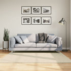 Vloerkleed 160x160 cm laagpolig zacht wasbaar crème