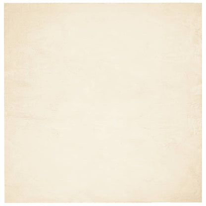 Vloerkleed HUARTE laagpolig zacht wasbaar 200x200 cm crème