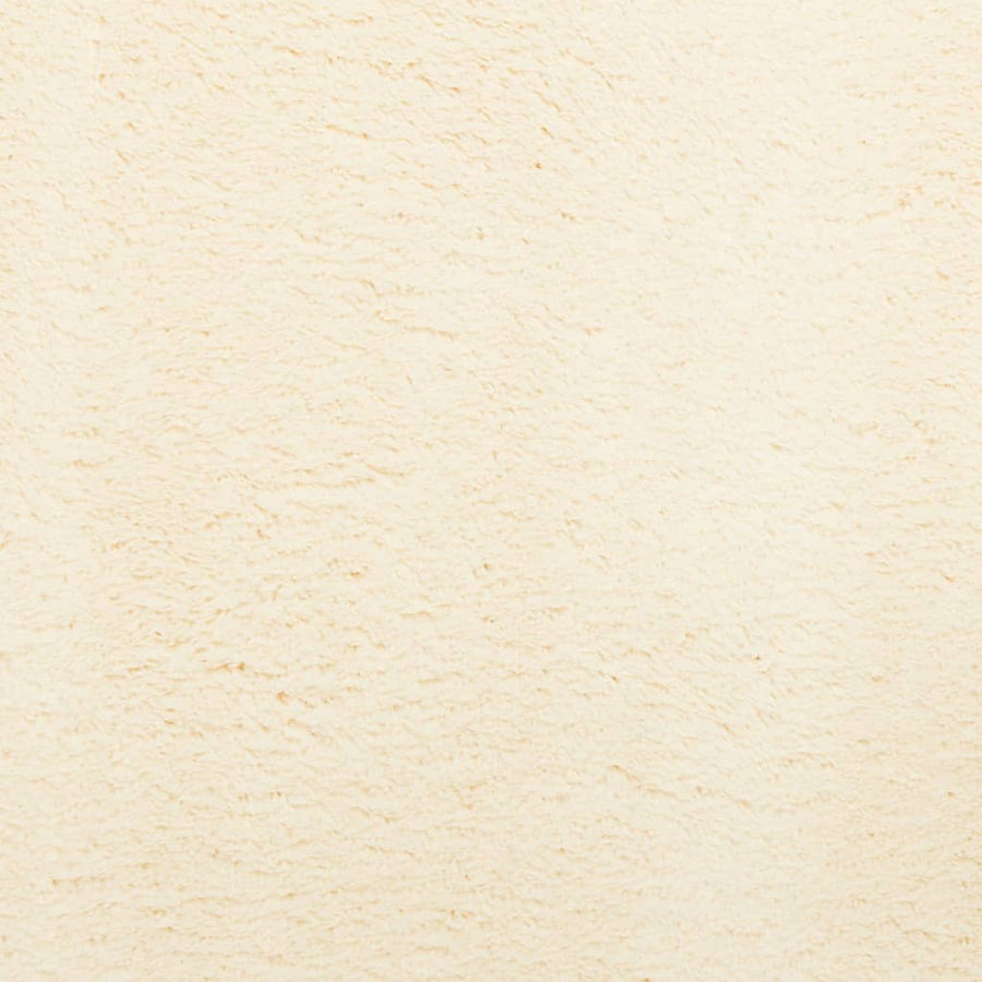 Vloerkleed HUARTE laagpolig zacht wasbaar 200x200 cm crème