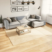 Vloerkleed 200x280 cm crème laagpolig wasbaar