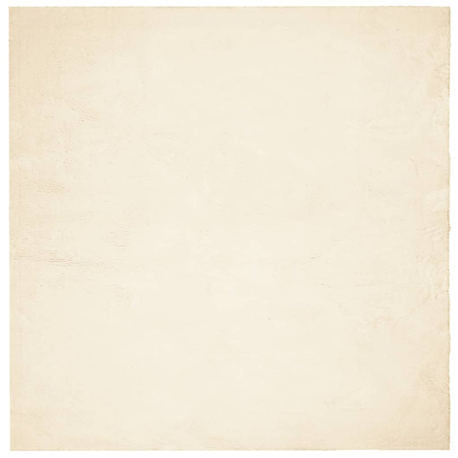 Vloerkleed Huarte Laagpolig Zacht Wasbaar Crème 240 x 240 cm