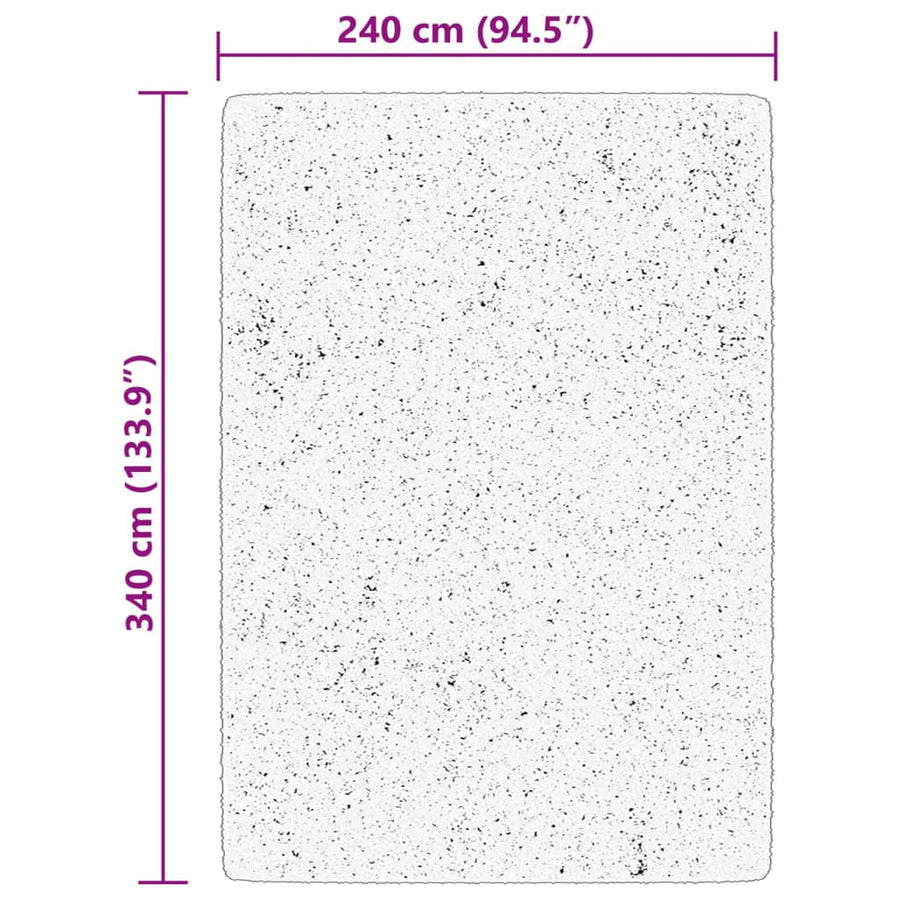 Vloerkleed Huarte Laagpolig Zacht Wasbaar Crème 240 x 340 cm