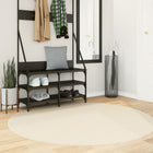 Vloerkleed HUARTE Ø 160 cm crème laagpolig wasbaar