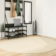 Vloerkleed HUARTE Ø 200 cm crème wasbaar