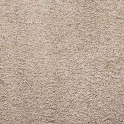 Vloerkleed HUARTE laagpolig zacht wasbaar 80x150 cm zandkleurig