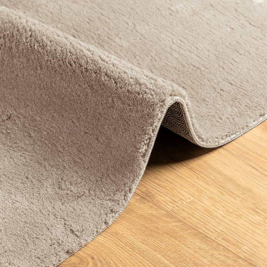 Vloerkleed Huarte Laagpolig Zacht Wasbaar Kleurig Zand 80 x 200 cm
