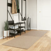 Vloerkleed HUARTE 80x250 cm zandkleurig laagpolig wasbaar