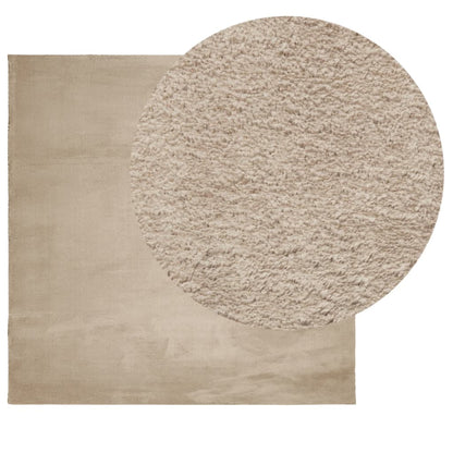 Vloerkleed Huarte Laagpolig Zacht Wasbaar 120X120Cm Kleurig Zand 120 x 120 cm
