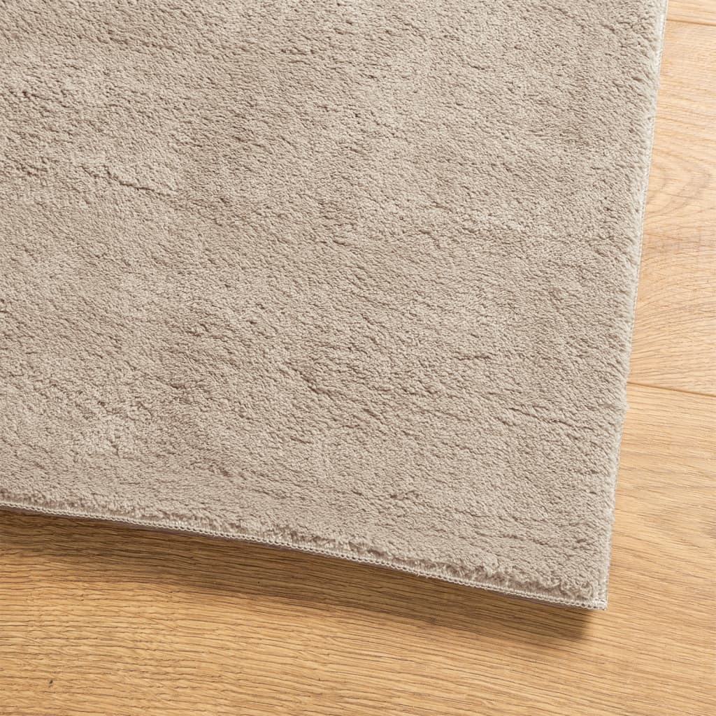 Vloerkleed Huarte Laagpolig Zacht Wasbaar 120X120Cm Kleurig Zand 120 x 120 cm