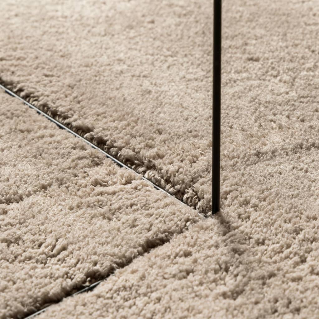 Vloerkleed Huarte Laagpolig Zacht Wasbaar 120X120Cm Kleurig Zand 120 x 120 cm