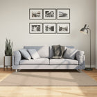Vloerkleed 160x160 cm zandkleurig wasbaar