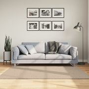 Vloerkleed 160x160 cm zandkleurig wasbaar