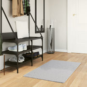 Vloerkleed 60x110 cm grijs laagpolig zacht wasbaar