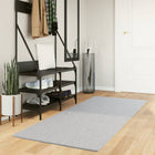 Vloerkleed 80x200 cm grijs laagpolig wasbaar