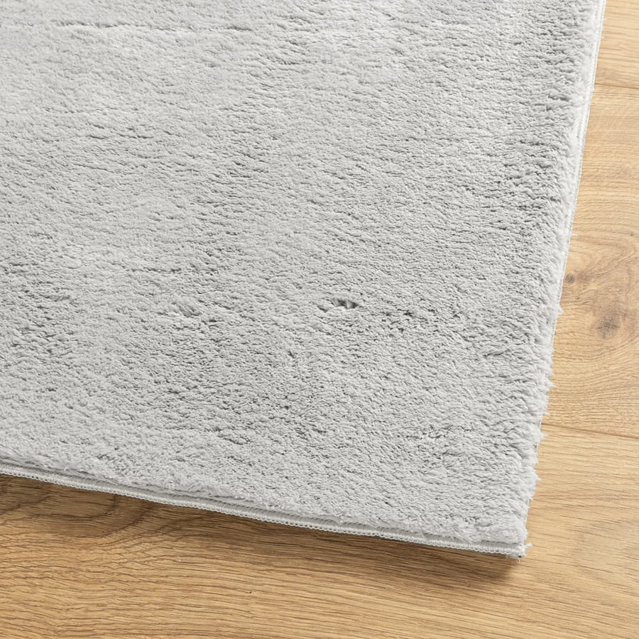 Vloerkleed Huarte Laagpolig Zacht Wasbaar Grijs 80 x 250 cm
