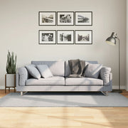Vloerkleed 100x200 cm grijs laagpolig wasbaar