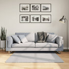 Vloerkleed 120x120 cm grijs polyester laagpolig