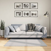 Vloerkleed 120x120 cm grijs polyester laagpolig