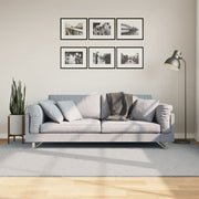 Vloerkleed 160x230 cm grijs wasbaar laagpolig